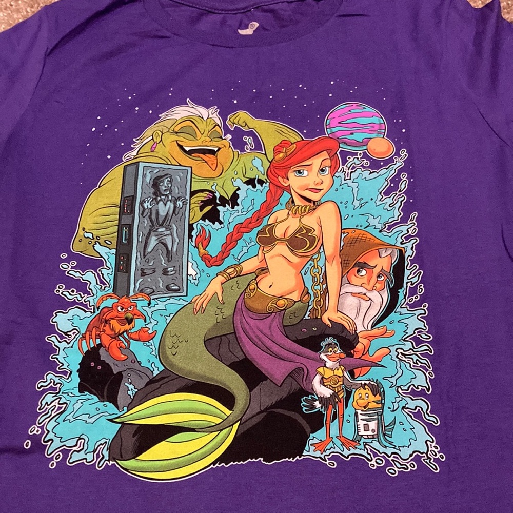 New women little mermaid and  Star Wars graphic T-shirt.